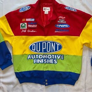 NWT NASCAR DuPont Racing Jacket with Colorful Logos Large by Chase Authentics